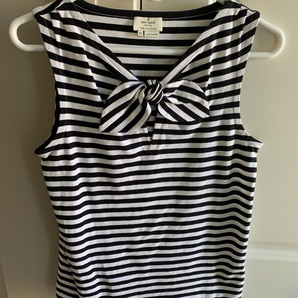 Kate Spade thick cotton tank with bow